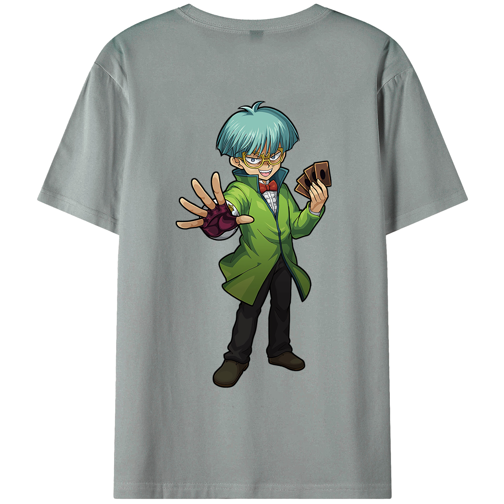 （画像用） 遊☆戯☆王 Yu-Gi-Oh! 綿100％ メンズ半袖Tシャツ（バックプリント） 通気性